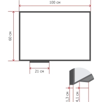 Доска пробковая для объявлений Attache Iron 60x100 металл. рама вертик