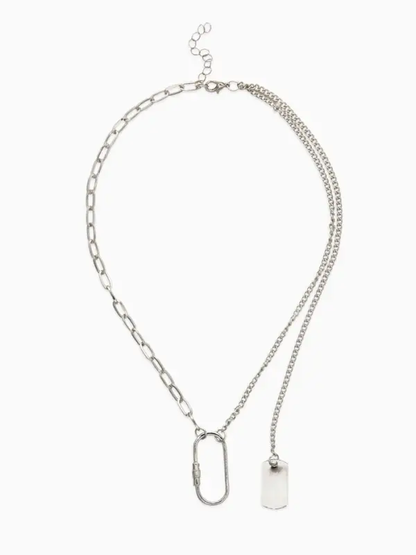 Цепь "Карабин", цвет серебро