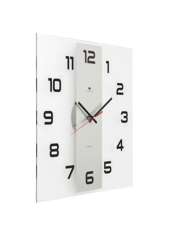 Часы настенные интерьерные &laquo;Полоса&raquo;, бесшумные, плавный ход, 35&times;35 см, стекло, от батарейки 1&times;АА
