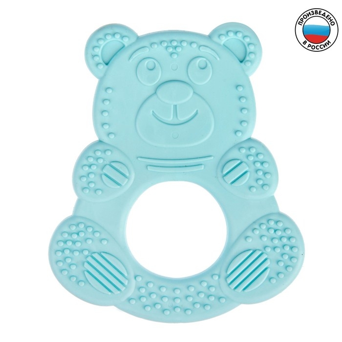 Прорезыватель силиконовый «Мишутка», цвет МИКС, КНОПА Прорезыватель силиконовый «Мишутка», цвет МИКС, КНОПА