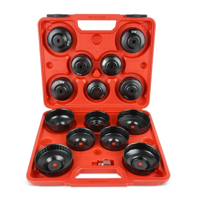 Набор съемников масляного фильтра тип "чашка" (65-100 мм) 15 пр. в кейсе AVS FWCS-15