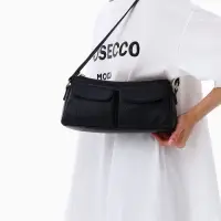 Сумка женская багет TEXTURA на молнии, 27&times;8&times;13 см, чёрная