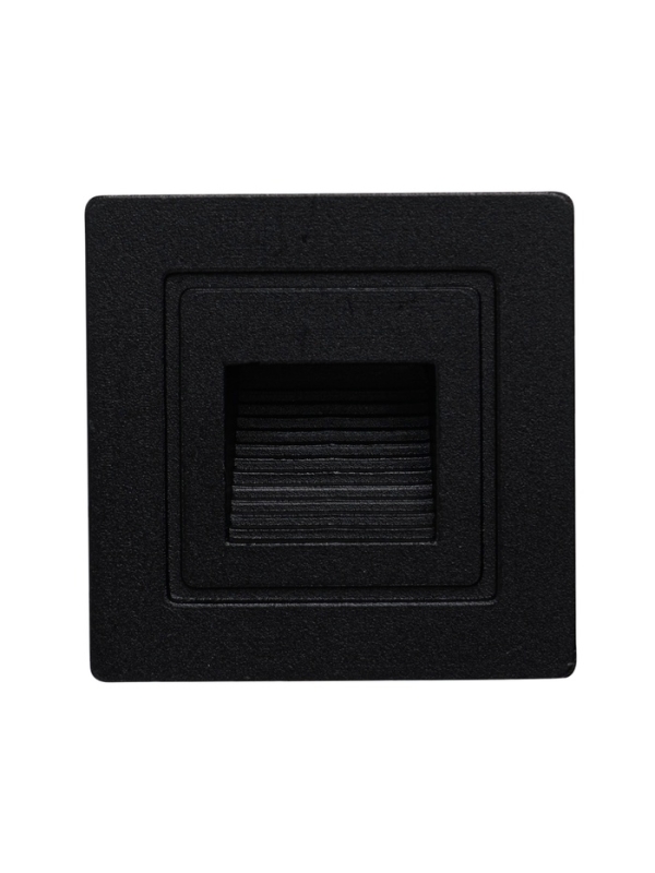 Встраиваемый светильник для лестницы, IP65, 3 Вт, 4000К, 48х48, квадрат, черный