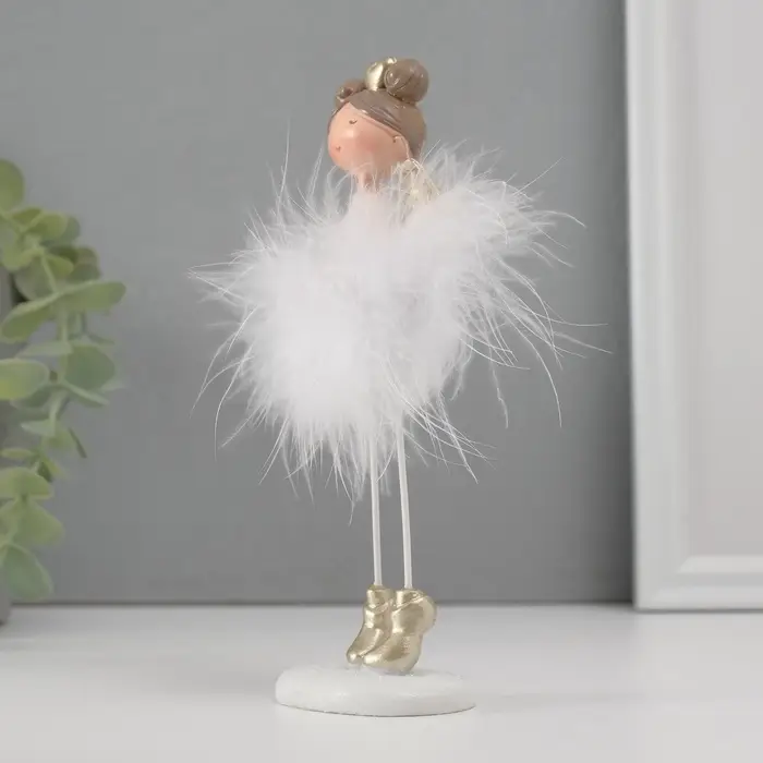 Фигурка полистоун &laquo;Ангелочек-сердечко пушок&raquo;, 17.5&times;6&times;5.5 см