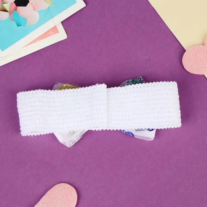 Повязка для волос Повязка для волос "Выбражулька" бабочки перелив, 16х3 см, белый