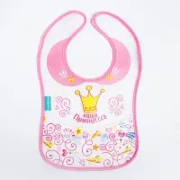 Нагрудник для кормления M&B &laquo;Наша принцесса&raquo; непромокаемый на липучке, с карманом