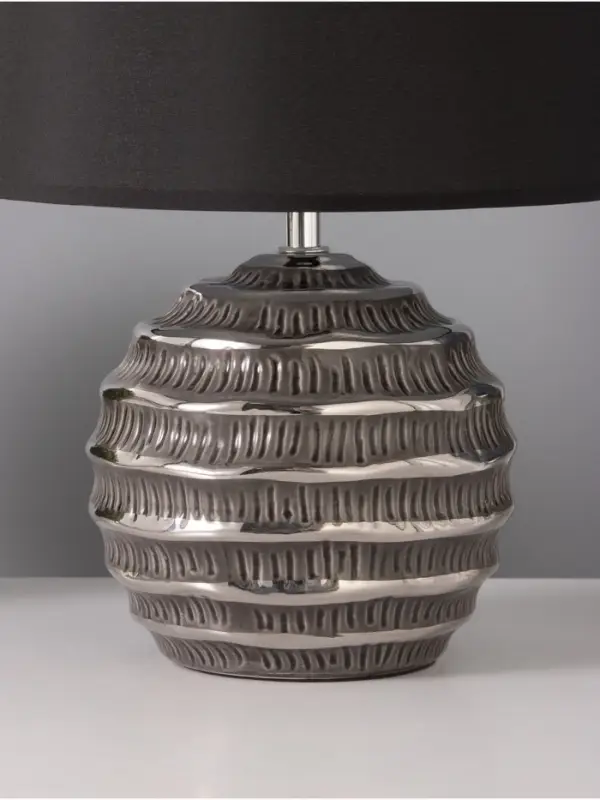 Лампа настольная RISALUX &laquo;Бетти&raquo;, Е14, 15 Вт, серебристая, 25&times;25&times;36 см