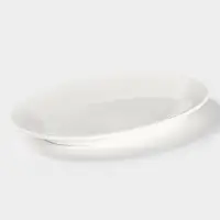 Блюдо сервировочное Доляна White Label, 32.8&times;20&times;2.5 см, фарфор, овальное, белое