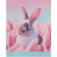 Тетрадь 96л кл Hatber "Pastel Animals", пласт обл с печатью, 60-65г/м&sup2; 5В МИКС