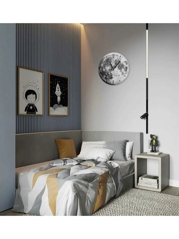 Часы настенные Часы настенные "Luna", Луна, интерьерные, плавный ход, d-33,5 см