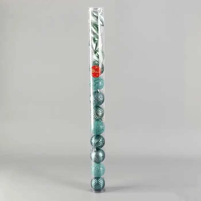 Ёлочные игрушки «Мелодия», пластиковые, набор 13 шт., 6 см, зелёный Ёлочные игрушки «Мелодия», пластиковые, набор 13 шт., 6 см, зелёный