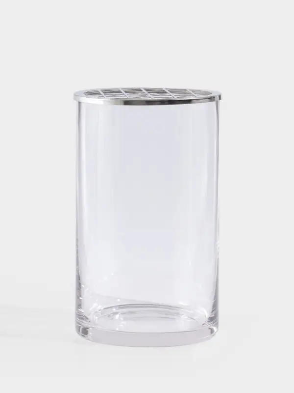 Ваза стекло настольная с крышкой "Альваро" 20х11,5 см, прозрачный