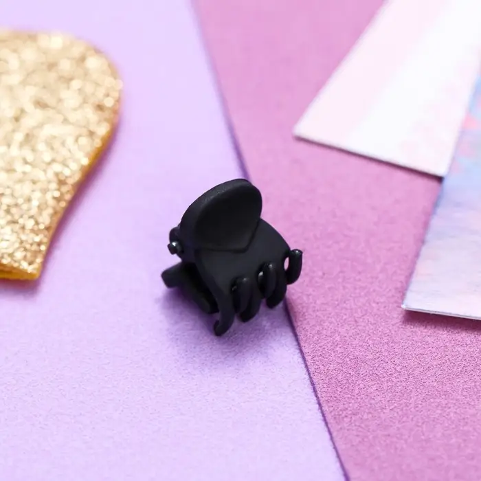 Крабик для волос«Маленькая радость», набор 6 шт., классика нежность, 1.2 см, чёрный Крабик для волос«Маленькая радость», набор 6 шт., классика нежность, 1.2 см, чёрный