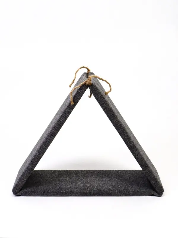 Когтеточка &laquo;Оптимат&raquo;, 44&times;20&times;44 см, ковролиновая, трехсекционная, серая