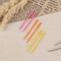 Иглы для сшивания, пластиковые, d=2.5 мм, 7 см, 15 шт., разноцветные