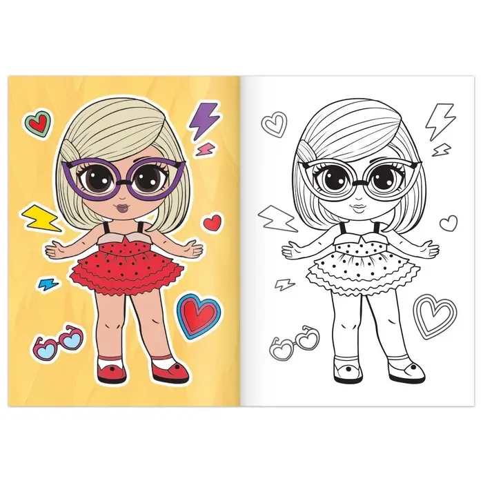 Раскраска &laquo;WOW Girls. Стильный образ&raquo;, формат А5, 12 стр.