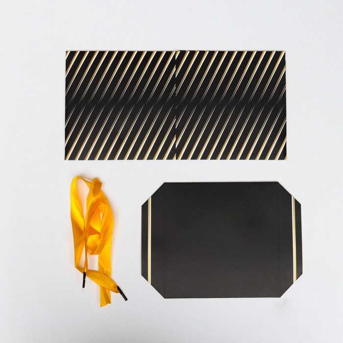 Коробка Самосборная Коробка Самосборная "Тиснение" черная 15х15х15 см