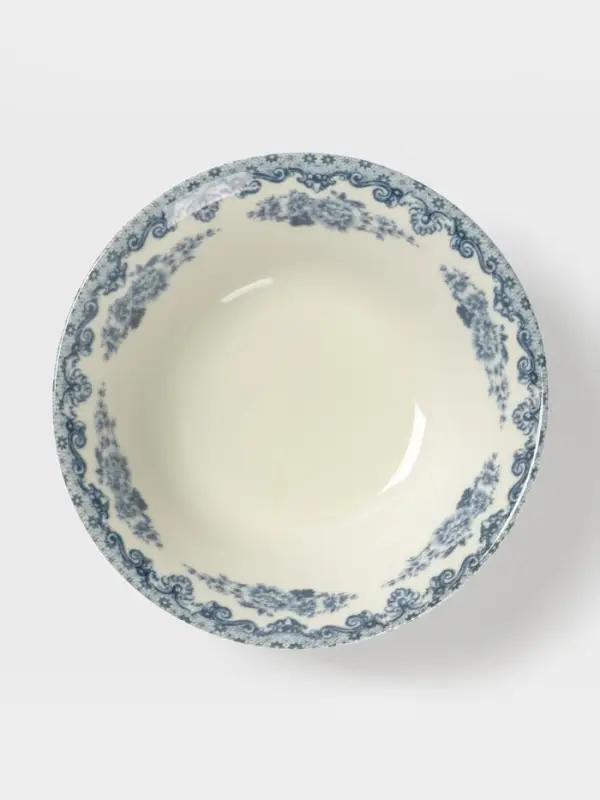 Салатник Добрушский завод &laquo;Версаль&raquo;, 360 мл, фарфор, белая, синяя