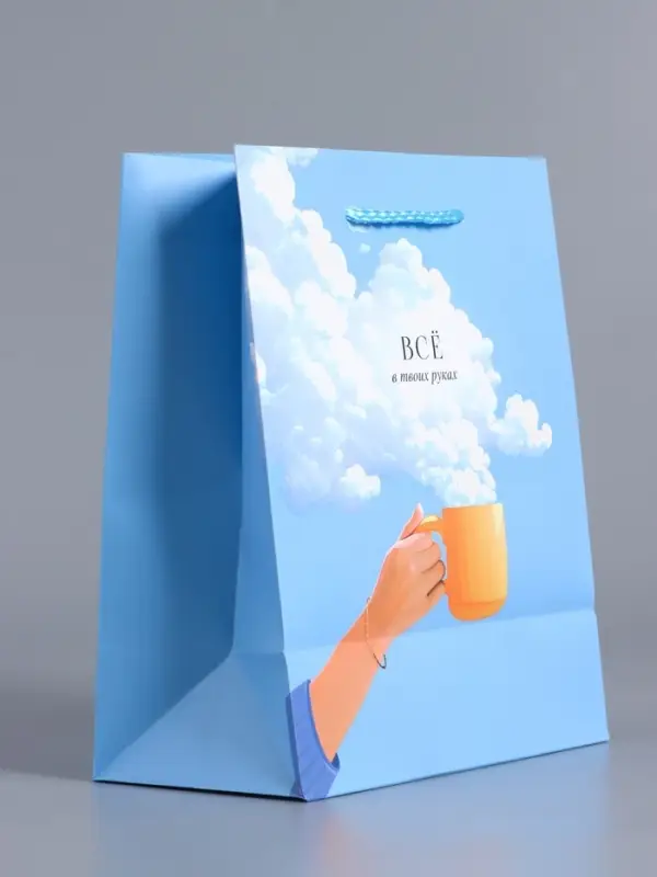 Пакет подарочный "Всё в твоих руках" ламинированный 18 х 22,3 х 10 см