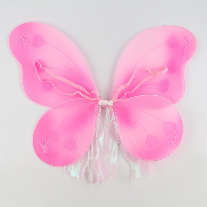 Карнавальный набор «Бабочка» с блёстками: юбка, крылья, цвет розовый Карнавальный набор «Бабочка» с блёстками: юбка, крылья, цвет розовый