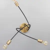 Люстра &laquo;Узел&raquo; 3&times;40 Вт Е27 черный/латунь 52&times;52&times;36 см