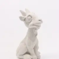 Фигурка декоративная &laquo;Козел Буян&raquo;, неокрашенный, 8&times;3&times;4 см, белая