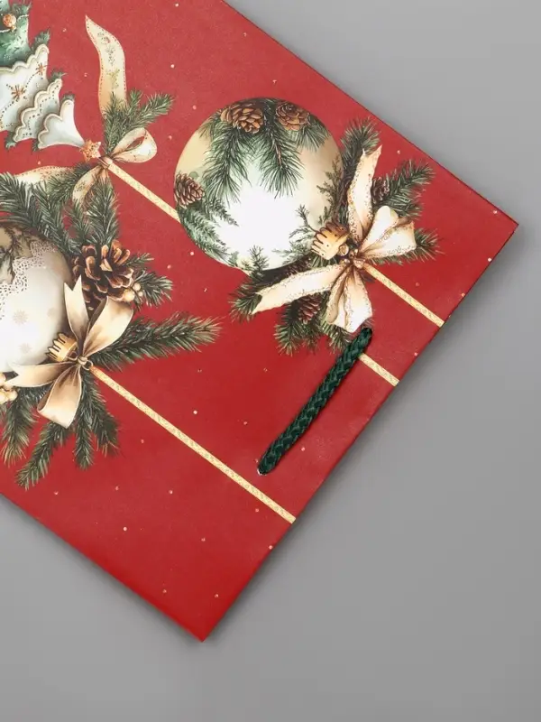 Пакет подарочный новогодний ламинированный, «Ёлки и шары» , 18×10×22.3 см Пакет подарочный новогодний ламинированный, «Ёлки и шары» , 18×10×22.3 см