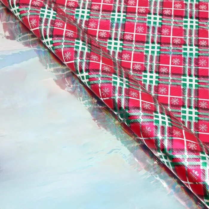 Плёнка упаковочная на Новый год полиграфичная «Клетка», 100 х 70 см Плёнка упаковочная на Новый год полиграфичная «Клетка», 100 х 70 см