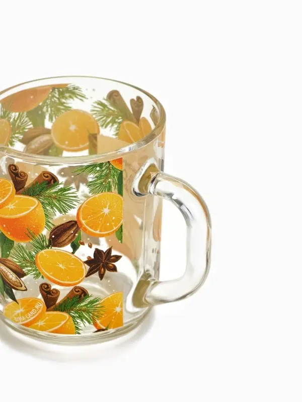 Кружка стеклянная новогодняя &laquo;Глинтвейн&raquo;, 200 мл