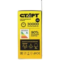 Лампа светодиодная СТАРТ, 25 Вт, Е27, А60, 2700К, 2000 Лм, свечение тёплое белое