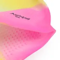 Шапочка для плавания взрослая ONLYTOP, силиконовая, обхват 54-60 см, МИКС