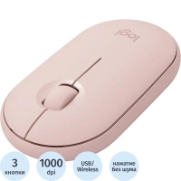 Мышь компьютерная Logitech WRL PEBBLE M350 PINK 910-005575