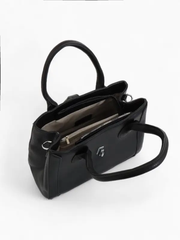 Сумка женская тоут TEXTURA на молнии, 31&times;11&times;21 см, чёрная