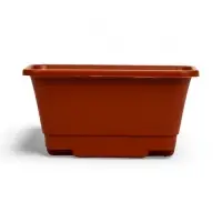 Набор горшков для цветов с поддоном Darel plastic, 750 мл, 73 см, 7 шт., терракотовый
