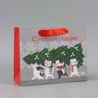 Пакеты подарочные новогодние &laquo;Чудесного Года&raquo;, набор 3 шт., 12&times;15&times;5.5 см, 23&times;18&times;10 см, 23&times;27&times;11.5 см