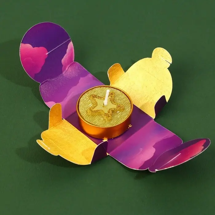 Свеча чайная &laquo;Новогодняя&raquo;, d = 4 см, МИКС