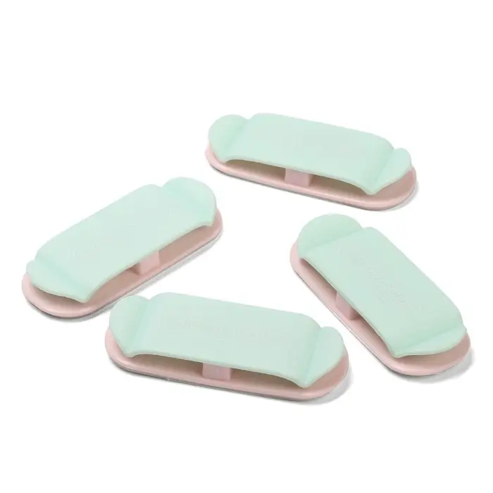 Держатель для проводов 75&times;30 мм, синий, 4 шт.