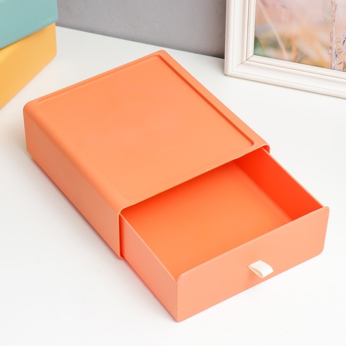 Шкатулка пластик Шкатулка пластик "Ящик" набор 4 шт 19,5х18х23,2 см