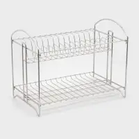Сушилка для посуды универсальная, разборная, с поддоном, цвет хром 39,5*24*29,5см Сушилка для посуды универсальная, разборная, с поддоном, цвет хром 39,5*24*29,5см