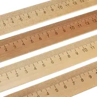 Набор деревянных линеек Calligrata, 4 штуки (15, 20, 25 и 30 см)
