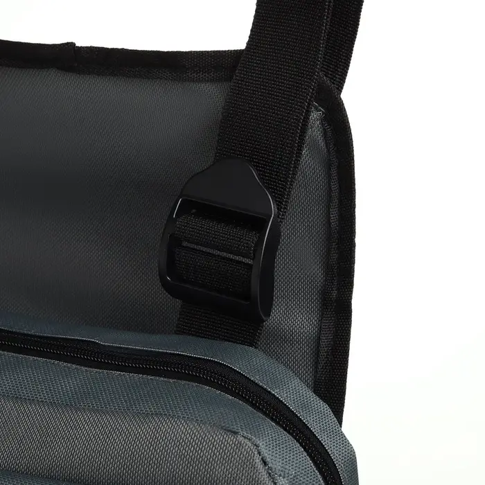 Сумка нагрудная на молнии, 2 наружных кармана, 21&times;3.5&times;16 см, серая