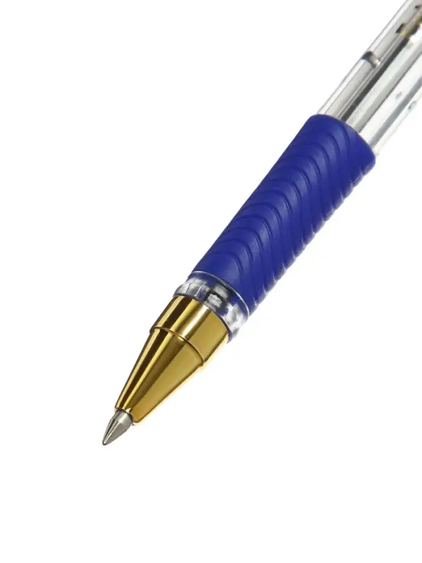 Ручка шариковая ErichKrause L-30 Gold Stick Grip, Super Glide, узел 0.5 мм, синяя