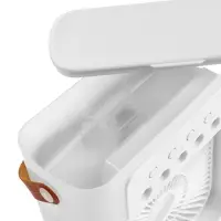 Вентилятор настольный с увлажнителем LOF-06, портативный, 3 скорости, питание USB, белый