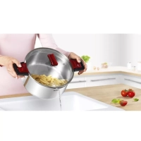 Высокая кастрюля с крышкой Cook&Clip 22 см, 6,1 л
