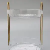 Органайзер для хранения, вращающийся, 2 секции, d=23&times;32 см, прозрачный