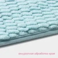 Коврик для дома Доляна &laquo;Букли длинные&raquo;, 40&times;60 см, голубой