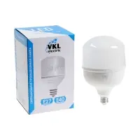 Лампа светодиодная VKL electric, бочка, 65 Вт, E27, переходник Е40, 6175 Лм, 6500K, IP20, 138&times;224мм,