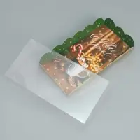 Коробка для кондитерских изделий с пластиковой крышкой «С Новым годом», 10.5×21×3 см