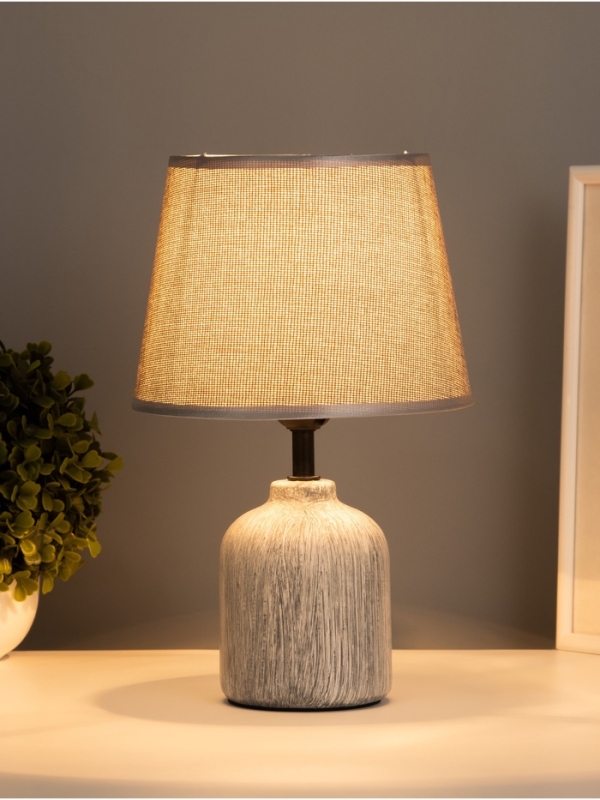 Лампа настольная Лампа настольная "Никс" 1х40Вт Е27 серый 20х20х30см МОДЕЛЬ: