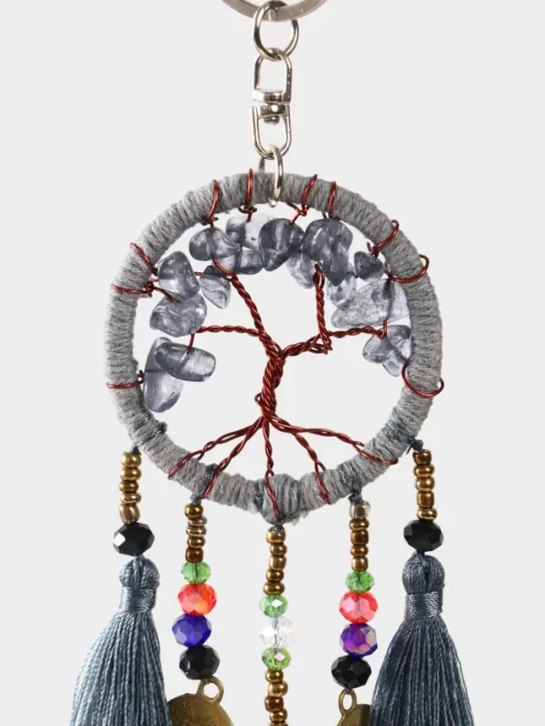 Брелок ловец снов Брелок ловец снов "Древо" 19 см, цв. серый